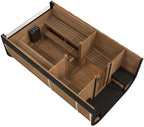 Model CL12GCP, Cube-Series Outdoor Home Sauna Suite Kit, Up to 8 Persons (Sauna Heater and Sauna Stones Included) (Drop 9 WiFi - Black)