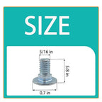 784-5581 Carriage Bolt & Nut kit 5/8" for MTD SnowBlowers Shave Plate Scraper Bar 784-5581A 790-00117-0637 790-00120-0637 784-5581A-0637 8/Set,Stainless Steel
