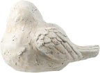A&B Home Indoor Outdoor Large Vintage Bird Figurine Statue, 15.4 Inch Long, Off White