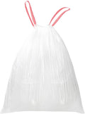10 Gallon Trash Bag Drawstring, Pack of 26, Garbage Bags, 60x71cm, 13g/pcs, Unscented, White