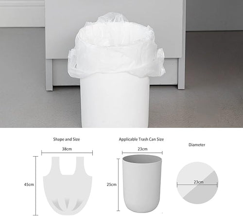 1.2 Gallon Trash Bag with Handles, Unscented Clear Garbage Bags, 0.91Mil Thickness, Size 38 * 45cm, Weight 2.6g/pcs, Pack of 40