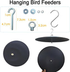 Bird Feeder Baffle, Guard for Bird Houses,13 inch Metal Hanging Baffle Weather Guard Cover for Outside Black