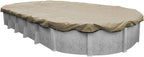 Robelle 12 x 18 ft Premium Tan Winter Oval Pool Cover for Above Ground Pools, 4 ft Overlap (16 x 22 ft Cover Size), Solid 14 x 14 Scrim, 5.2 oz/yd2, 20-Year Warranty, Style: 311218-4A