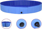 Foldable Dog Swimming Pool, Foldable Pet Swimming Pool, Portable Dog Pool, Bath Pool Collapsible Dog Pet Pool Bathing Tub, 118.1"x15.7" PVC Blue
