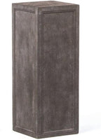 Pemberly Row Modern/Contemporary Stone Pedestal in Stromcloud