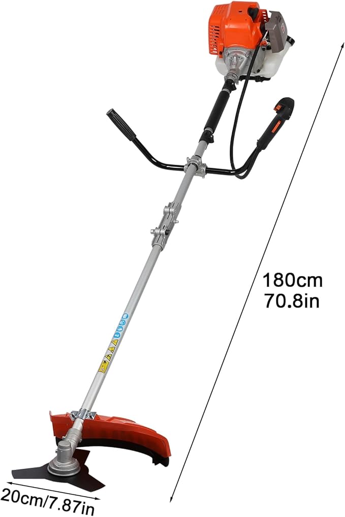 52cc 2-Cycle Gas Weed Wacker, 2-in-1 Gas Weed Eater, 8500rpm High Power Brush Cutter Trimmer for Grass and Weed, Hedge Trimmer String Trimmer(US Fast Arrival