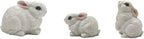 3PCS Bunny Statues Garden Decorations Set, Outdoor Small Light Weight Baby Rabbit Garden Statues for Outside Patio, Porch, or Flower Pots