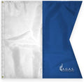 AGAS Alpha Code A Marine Signal 4x4 Ft Flag - Printed 200D Nylon - Canvas Header - Brass Grommets - Colorfast & Stitched Edges - Nautical Boat Flag - Naval Code Signal Flag.