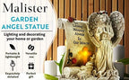 Malister Memorial Gifts - Garden Angel Statue Sympathy Gift with Solar Led Light, Bereavement Gifts, Memory of Loved One, Cemetery Grave Decorations, Remembrance Condolence Gift, Angel Figurines