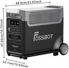 FOSSiBOT upgraded F3600 Pro +SP420W Portable Power Station Foldable Solar Panel 3600W Solar Generator & LiFePO4 Battery | 1.8H Fast Charge, 5x120V AC Outlets | for Home, Camping, RV, Emergencies
