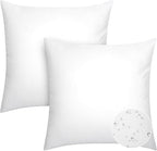Pack of 2 24x24 Outdoor Pillow Inserts, Water Resistant Throw Pillow Inserts, Cushion Inner Pads for Patio, Furniture, Sofa, Bed, Living Room, Garden Decorative Waterproof Pillow Inserts