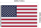 American Flags for Outside 30x60, USA US Flag Heavy Duty Outdoor, Made of 210D Oxford Fabric, Embroidered Stars, Brass Grommets