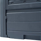 Compost Bin | Garden Composter Bin | Outdoor Composting Box for Backyard Yard Patio Outside | Gray Plastic 23.6" x 23.6" x 28.7" 68.7 Gallon by GeoHome