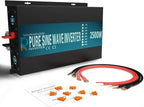 2500 watt 12V Pure Sine Wave Inverter, Automotive Car Power Inverter,Dual 120V AC outlets, DC to AC,Best Back Up Power Supply for RV,Home,Office