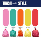 Plasticplace 12-16 Gallon Trash Bags │ 1.2 Mil │ Pink Garbage Can Liners │ 24” x 31” (250 Count)