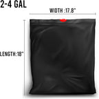 2-4 Gallon Trash Bags Drawstring, 200 Count Bulk Value Pack, Black & Unscented Small Multi-purpose Garbage Bags for Business Home Bathroom Kitchen Commercial and Industrial