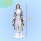 Outdoor Virgin Mary Statue, Garden Blessed Mother Religious Statue, Garden Sculptures for Patio Decorations Home Yard Hallway, Blue