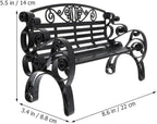 NUOBESTY 2Pcs Dollhouse Miniature Bench Mini Park Chair Mini Park Benches Fairy Garden Decoration Dollhouses Furniture Accessories