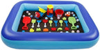 Inflatable Splash Pool for Kids, Plastic Wading Pools Outdoor, Large Sensory Sand & Water Play Pit for Toddlers, Kiddie Small Swimming Pool with Air Pump, Sand Box Backyard(77"*53"*9")