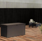 Outdoor Storage Deck Box, 170 Capacity, 27.7L x 57W x 29H inches (Brown)
