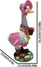 Couple Duck Garden Statue Duck Succulent Plant Flowerpot Goose Flowerpot Indoor and Outdoor Art Decoration Courtyard Terrace Balcony Living Room Office Decoration Festival Gifts