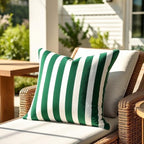 RSH DECOR: Sunbrella Square Throw Pillows Set of 2 | 20" x 20" | Water and Fade-Resistant Performance Fabric | Outdoor Pillow Covers with Down-Alternative Inserts | Mason Forest Green