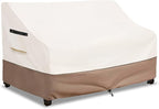 Outdoor Couch Cover Waterproof Patio Furniture Covers, 58 Inches Outdoor Sofa Cover, Furniture Covers for Patio Seating (Beige)