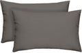 RSH Décor - Jumbo Lumbar Pillow Covers – Set of 2 | 26" x 16" | Outdoor Use – Patio, Lounge, Adirondack, Deck | Water & Fade-Resistant | Includes Down-Alternative Inserts | Charcoal Grey (Gray)