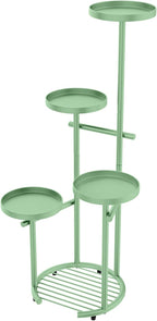 TOSKING 5 Tier Metal Plant Stand Indoor， Plant Shelf, Corner Shelf Flower Pot Stand for Outdoor Plant Stand for Living Room Balcony Garden Patio Bedroom (Green, 42in)