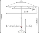 EliteShade USA 10-Year-Non-Fading Sunumbrella 6x6Ft Square Market Umbrella Patio Outdoor Table Umbrella with Ventilation（Black）