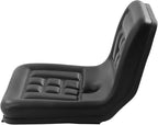 Lawn Mower Seat, Universal Lawn Tractor Seat Replacement, Compact High Back Mower Seat, Central Drain Hole Skid Steer Seat for Loader Tractor Forklifts Dozers Excavators