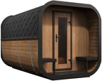 Model CL12GCP, Cube-Series Outdoor Home Sauna Suite Kit, Up to 8 Persons (Sauna Heater and Sauna Stones Included) (HIVE MINI 11 WiFi - Black)