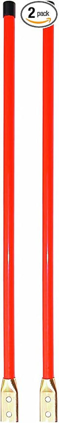 Buyers Products 1308105 Fluorescent Nylon Orange Guide Kit, 3/4" X 28, Bolt-On, Aftermarket Snow Plow Blade Marking Guide Kit, Bumper Guides for Pickup Trucks, Bumper Sights and Road Safety
