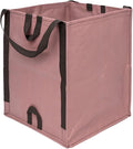 DURASACK Heavy Duty Home and Yard Bags 48-Gallon Reusable Self-Standing Lawn and Leaf Bags Garbage Can with Reinforced Handles, Mauve