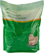 Bulk Dried Mealworms 5Lb Bag -Premium Non-GMO Dried Mealworms for Chicken, Nutritious High Protein - 100% Natural Mealworms for Laying Hens, Birds, Ducks, Chicken Feed