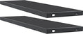YITAHOME 2-Piece Metal Storage Shed Shelves for 59 cuft Vertical Outdoor Storage Shed，2-Piece Outdoor Storage Rack 51 inx13.8 in with 8 Screws, Easy Assembly, 22 lbs, Black