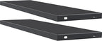 YITAHOME 2-Piece Metal Storage Shed Shelves for 59 cuft Vertical Outdoor Storage Shed，2-Piece Outdoor Storage Rack 51 inx13.8 in with 8 Screws, Easy Assembly, 22 lbs, Black