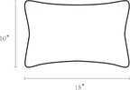 Rectangle Outdoor Lumbar Pillows, 10x18 inches Waterproof Patio Pillows, Decorative Waist Pillows for Outdoor Furnitures, Set of 2, (Grey and Pink)