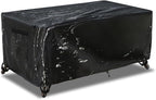 Outdoor Patio Coffee Table Cover, 600D Waterproof Heavy Duty Outdoor Table Cover, Patio Furniture Covers 48 x 28 x 16 inches Black