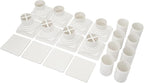 Roman Columns Wedding Column Stand Roman Pillar Plant Stand Plastic Greek Column Statue Pedestal Flower Pot Holder Decor, Wedding Event Party Elegant Decorative Column (White, 4Pcs, 11.4x31.5 Inch)