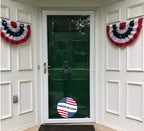Made in America by Old Glory Bunting. American Pleated Fan Flag Bunting. 1 x 2 ft Stars & Sewn Stripes USA Indoor/Outdoor Cotton Bunting Banner. Perfect for July 4th and America 250 events.