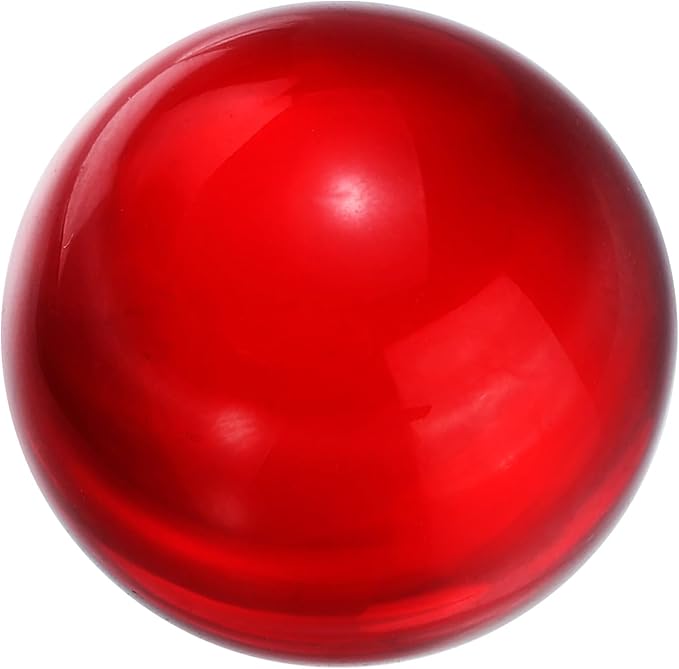 uxcell 20mm/0.8" Crystal Sphere Ball Glass Solid Decorative Sphere Crystal Ball Prop Ornament for Feng Shui Divination Fortune Telling Tabletop Fountain Decoration, Red