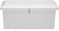 Taylor Made Stow 'N Go Small Fiberglass Dock Box, White (24"H x 54"W x 22"D) – Fiberglass construction, UV gelcoat finish, stainless steel lockable latch and hardware – 2020108652
