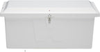 Taylor Made Stow 'N Go Small Fiberglass Dock Box, White (24"H x 54"W x 22"D) – Fiberglass construction, UV gelcoat finish, stainless steel lockable latch and hardware – 2020108652