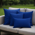 RSH DECOR: Sunbrella Square Throw Pillows Set of 2 | 24" x 24" | Water and Fade-Resistant Performance Fabric | Outdoor Pillow Covers with Down-Alternative Inserts | Made in USA (Canvas Java Brown)