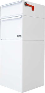 dVault® Full Service Vault DVCS0015 Secure Curbside Mailbox/Package Drop with Locking Letterbox (White)