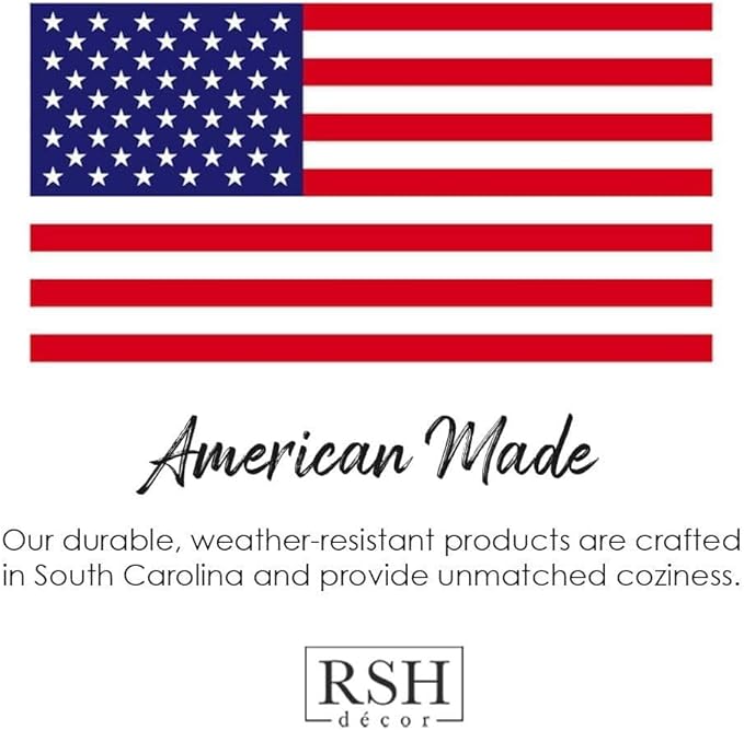 RSH DECOR: Deep Seating Cushion with Pillow Back | 25” x 25” Seat | Water and Fade-Resistant Spun Fabric | Outdoor Chair Cushion Set for Patio Furniture | Beachcrest Caviar