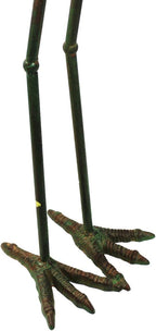 Seraphic Cast Iron Metal Crane/Heron Bird Garden Art Sculptures Statues for Indoor or Outdoor Lawn Decor, Antique Green, Set of 2