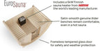 EuroSauna 2-Person Outdoor Barrel Sauna with Shingles, Lighting, & 6kW Harvia Sauna Heater, 81x59