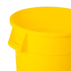 20 Gallon Trash Can With Lid Round Ingredient Storage Containers Recycling Bin Kitchen Garbage Can Office Garbage Can Trash Barrel Plastic Barrel Yard Waste Bin Outdoor Trashcan (10, Yellow)